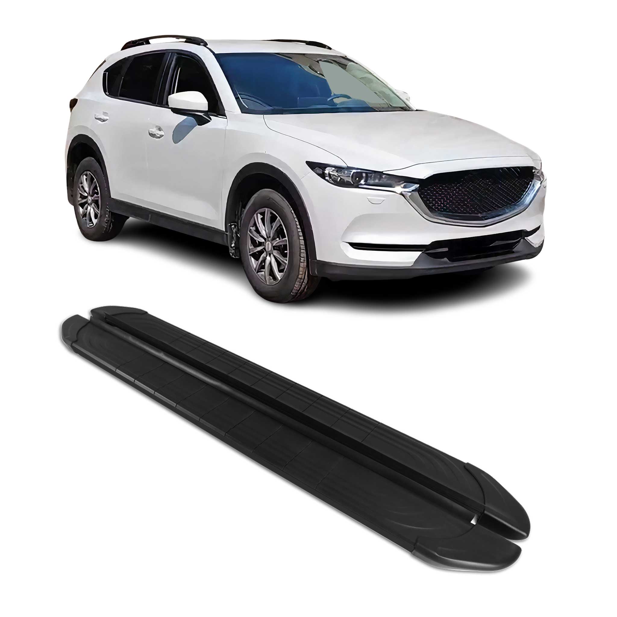 Marchepieds Latéraux pédale pour Mazda CX-5 2017-2025 2Pcs Aluminium Noir