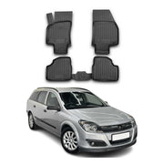 Tapis de sol pour Opel Astra 2004-2014 Caravan en caoutchouc TPE 3D Noir 4Pcs