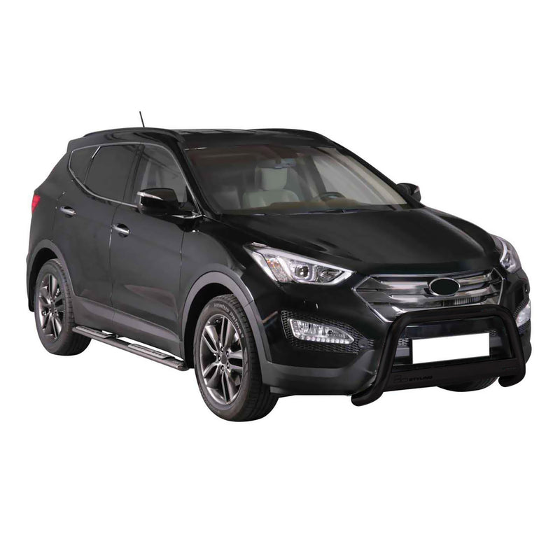 Pare-buffle Avant pour Hyundai Santa Fe 2012-2015 63 mm en Acier Noir