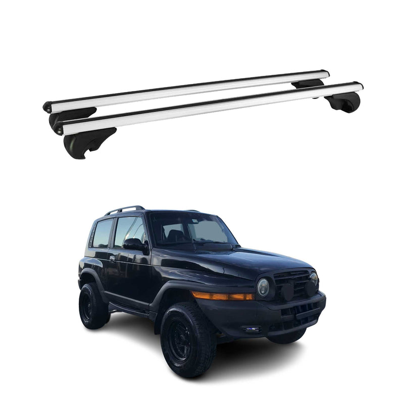 Barres de toit Transversales pour Ssangyong Korando 1996-2006 Aluminium Argent
