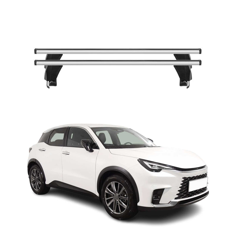 Menabo Barres de toit transversales pour Lexus LBX 2023-2025 Alu Gris 2x