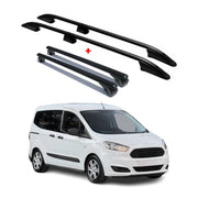 Kit Barres de toit pour Ford Tourneo Courier 2014-2023 Alu Noir 4x