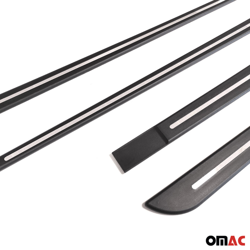 Garniture baguette de porte latérale pour Skoda Karoq 2017-2025 Noir Chromé 4Pcs