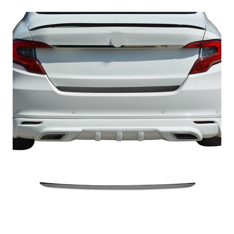 Garniture de Hayon Coffre pour Fiat Tipo 2016-2025 Berline acier inox foncé