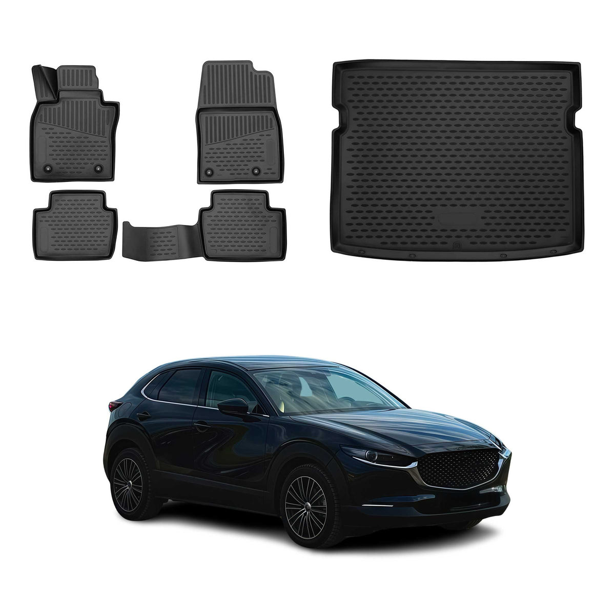 OMAC Kit Tapis de Sol et Coffre pour Mazda CX-30 2020-2026 FWD