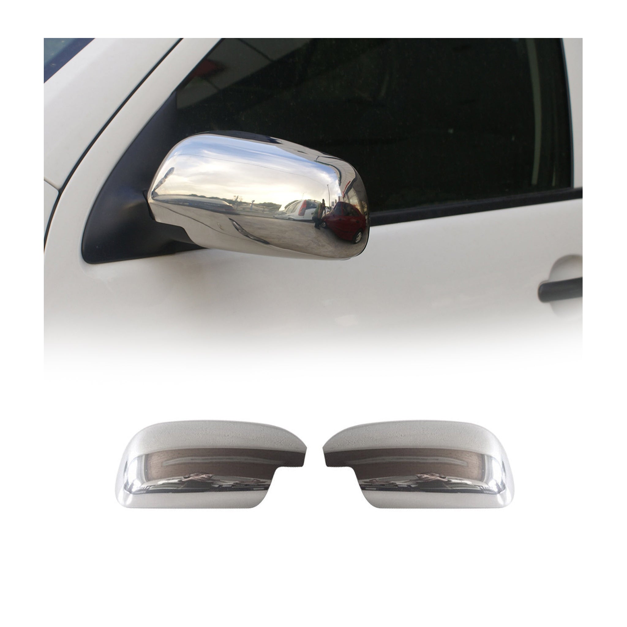 Coques de Rétroviseurs pour Skoda Octavia I 1996-2004 en Acier Chromé Argent