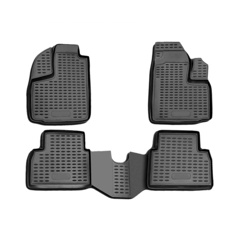 Tapis de sol pour Fiat Doblo 2000-2010 en caoutchouc TPE 3D Noir 4Pcs