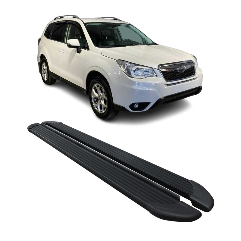 Marchepieds Latéraux pour Subaru Forester 2013-2018 Noir Aluminium 2Pcs