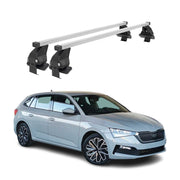 Barres de toit transversales pour Skoda Scala 2019-2026 Acier Gris