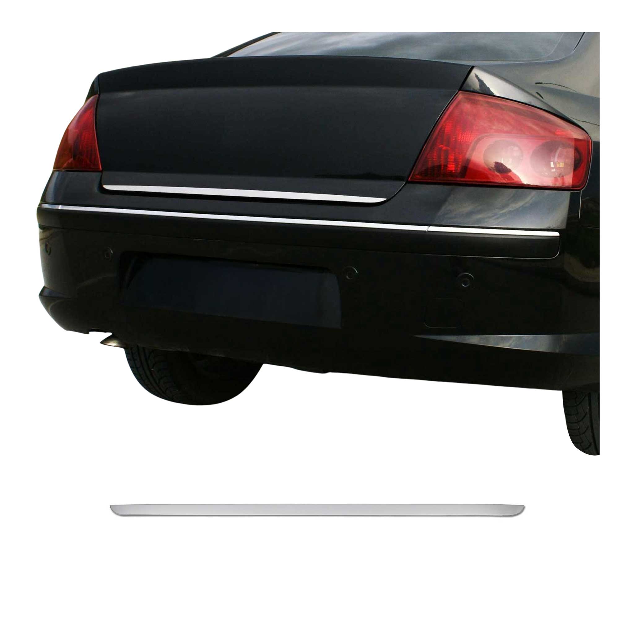 Garniture de Hayon Coffre pour Peugeot 407 2004-2011 acier inox