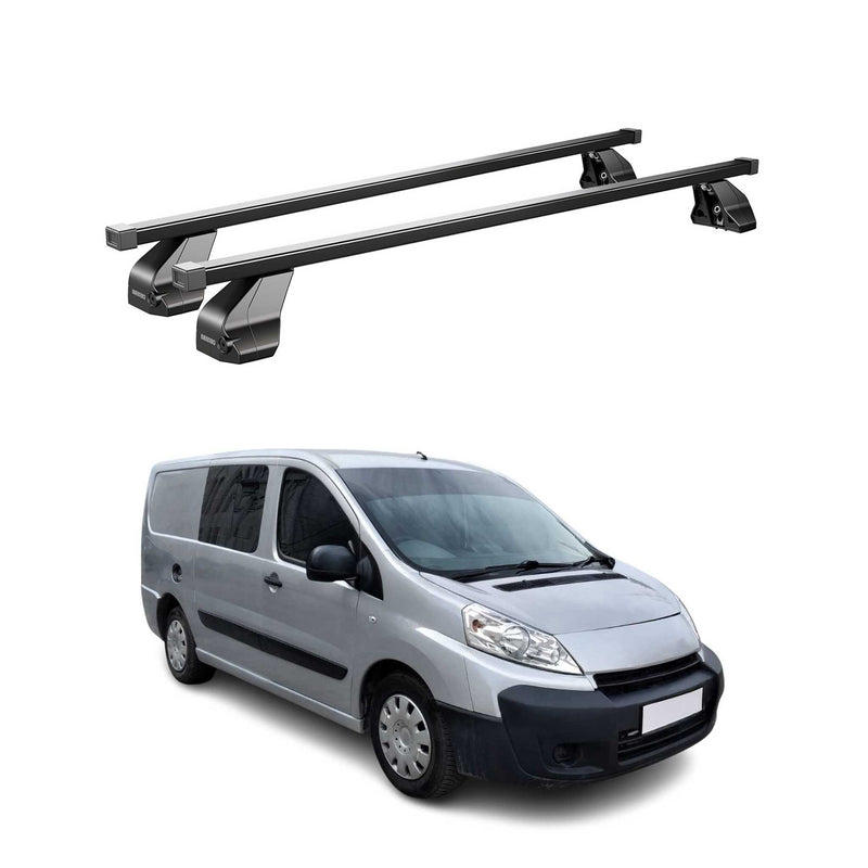 Barres Transversales Menabo pour Peugeot Expert 2007-2016 Noir
