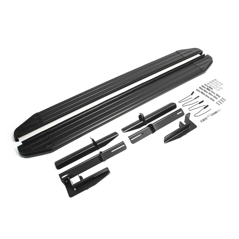 Marchepieds Latéraux pour Citroen C-Crosser 2007-2013 en Aluminium Noir 2Pcs