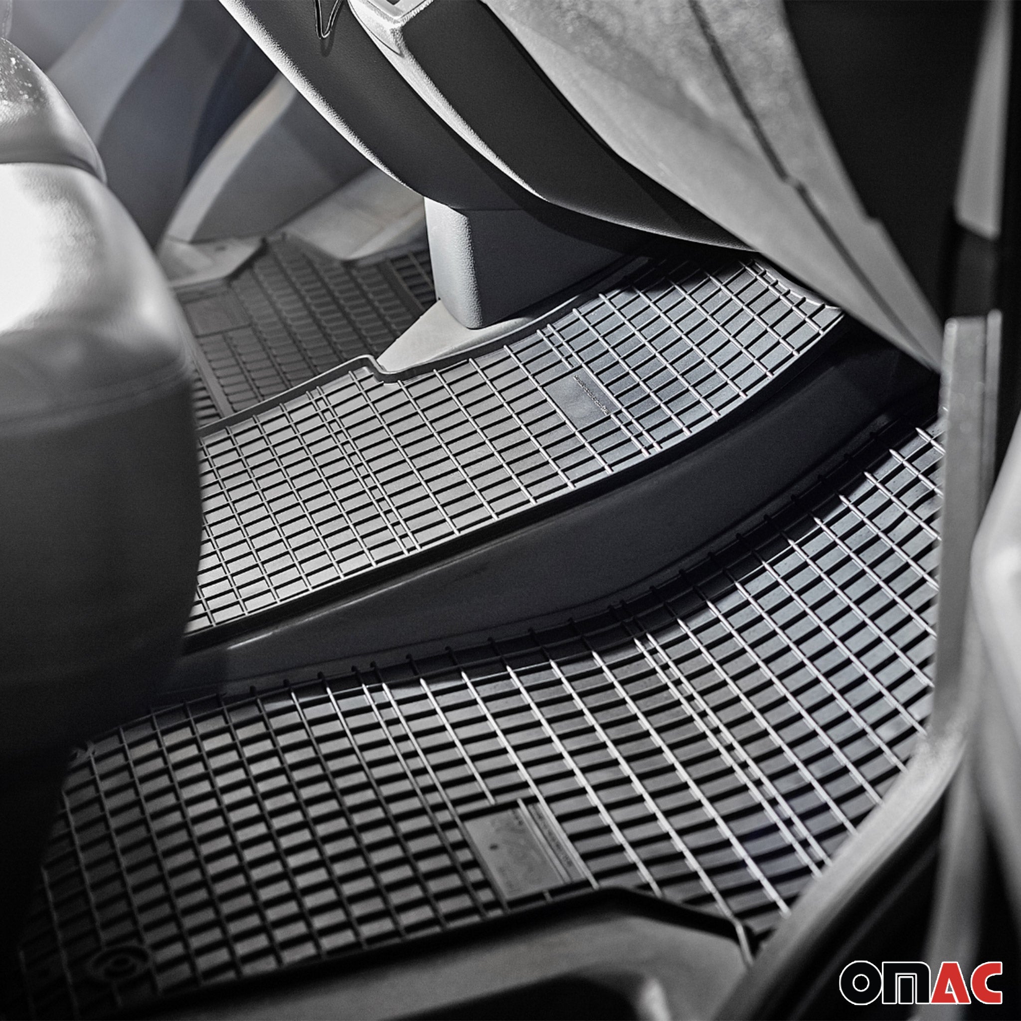 OMAC Tapis de Sol pour Kia Stinger 2017-2023 Caoutchouc Noir