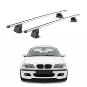 Barres de toit transversales Alu pour BMW Serie 3 E46 Berline SW 1998-2005 Gris