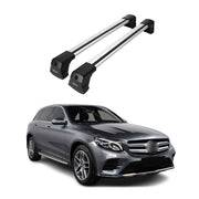 Barres de toit transversales pour Mercedes GLC C253 2016-2022 Aluminium Gris