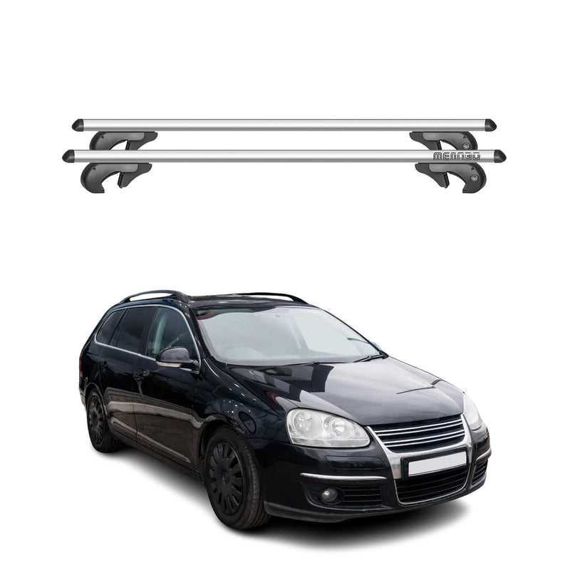 Barres de toit transversales pour VW Golf Plus 2003-2008 90kg Alu Gris 2tlg