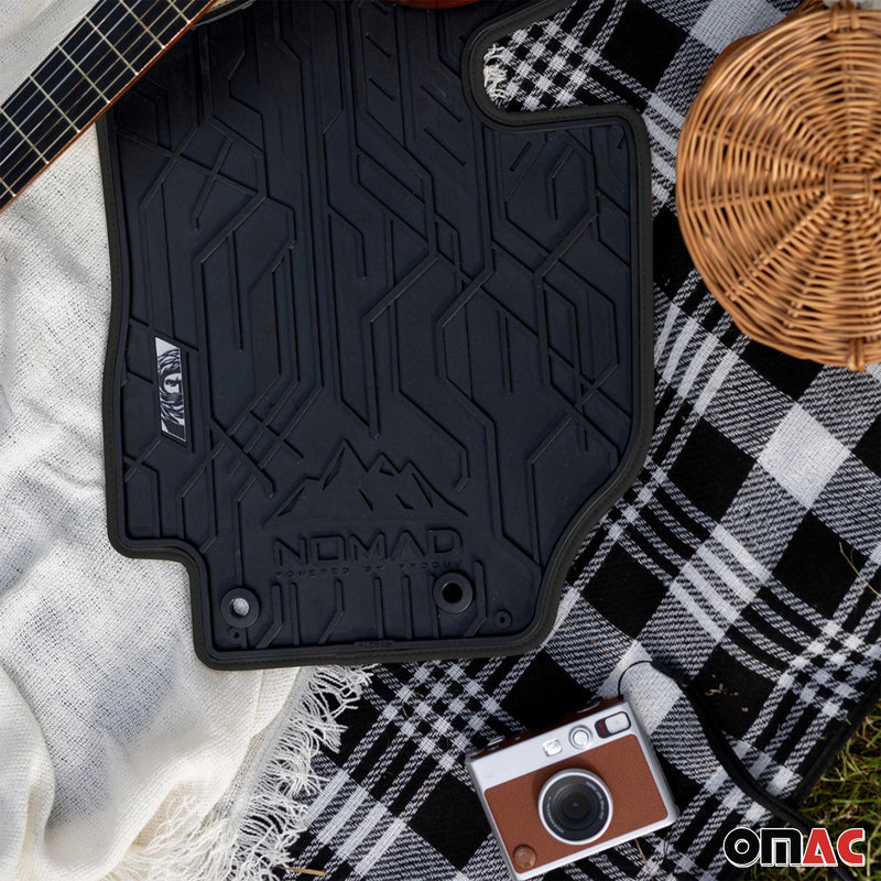 Tapis de Sol de Voiture pour Skoda Fabia I 1999-2008 Caoutchouc Noir Imperméable