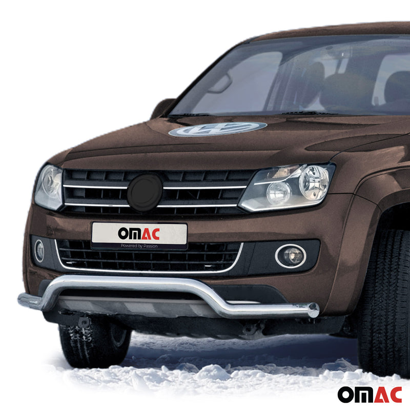 Pare-Buffle Avant Pour VW Amarok 2010-2016 en Acier Argent