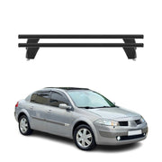 Menabo Barres de toit Transversales pour Renault Megane II 2002-2010 Alu Noir