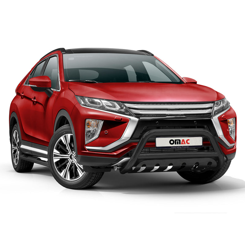 Pare-Buffle Avant Pour Mitsubishi Eclipse Cross 2017-2024 Noir Acier