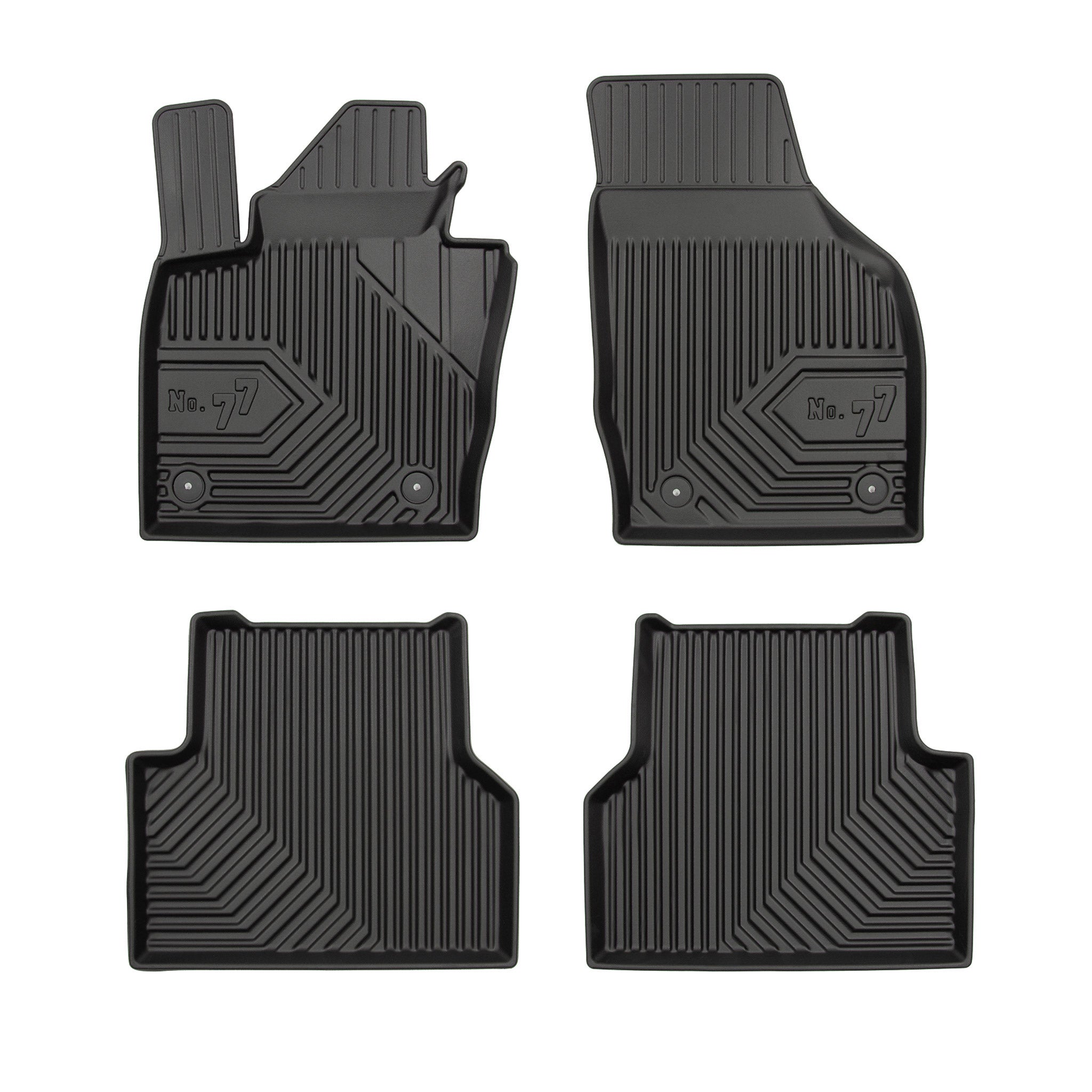 Tapis de Sol de Voiture pour Audi Q3 I 2011-2018 TPE Antidérapant Noir 4Pcs