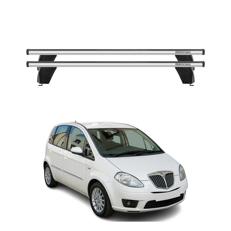 Menabo Barres de toit Transversales pour Lancia Musa 2007-2012 Gris ABE 2x