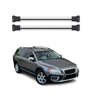 Barres de toit transversales pour Volvo XC70 2008-2016 Aluminium Gris 2Pcs