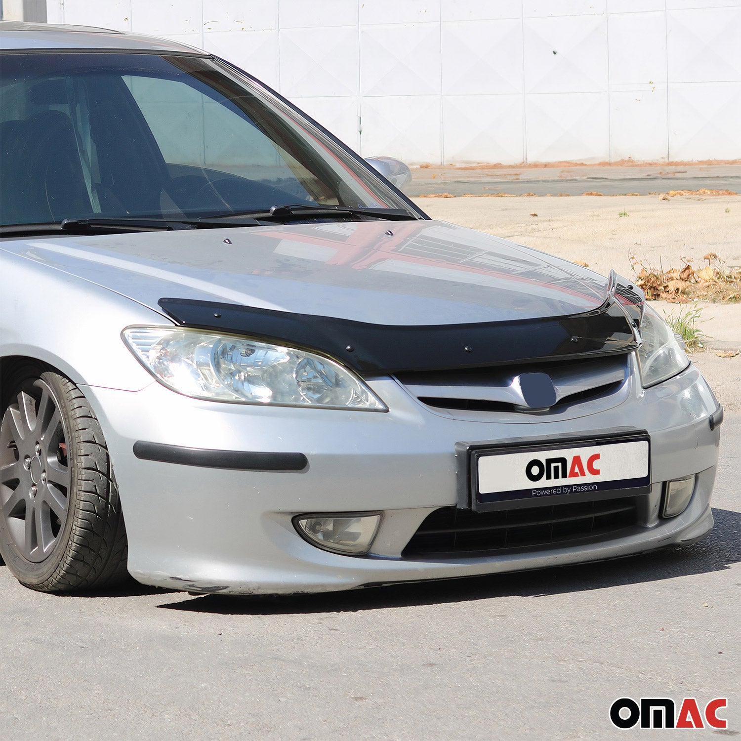 Deflecteurs d'air capot de voiture pour Honda Civic 2002-2006 Acrylique Noir
