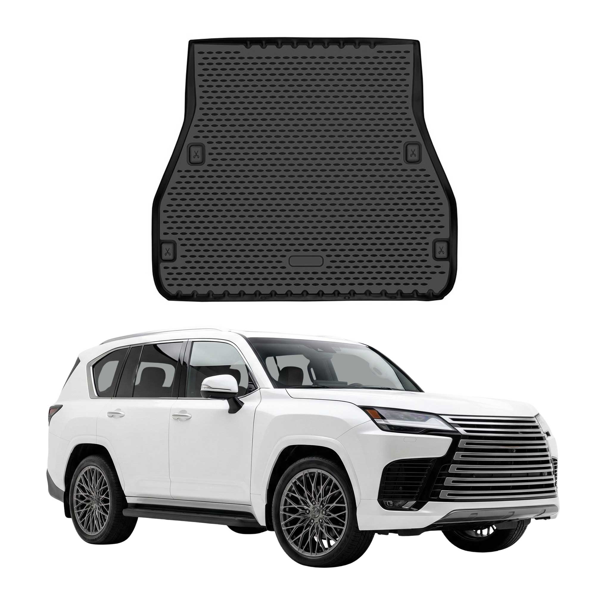OMAC Tapis de coffre pour Lexus LX600 2022-2026 en caoutchouc TPE Noir