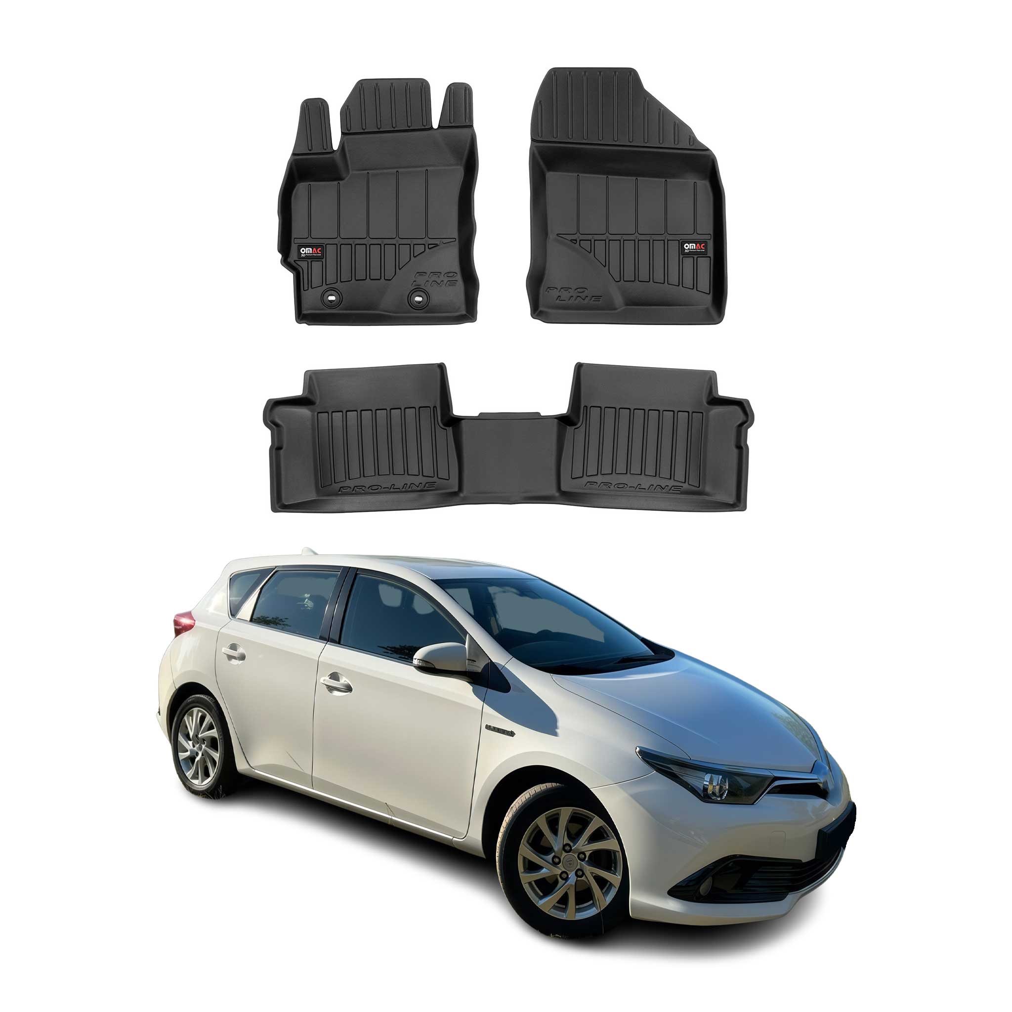 Tapis de Sol pour Toyota Auris 2012-2018 TPE Noir