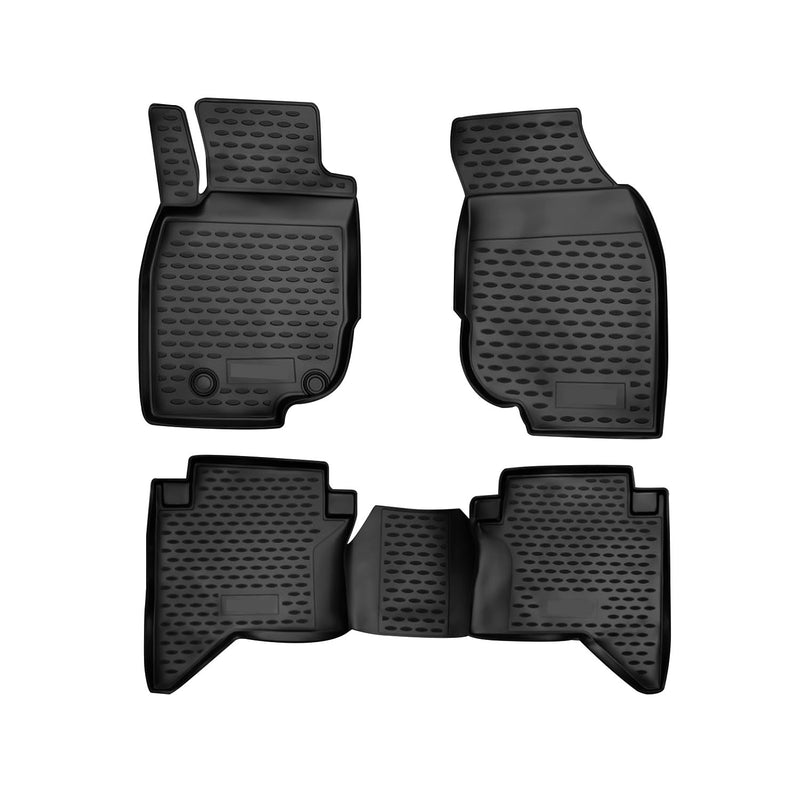 Tapis de sol pour Toyota Hilux 2011-2015 en caoutchouc TPE 3D Noir 4Pcs