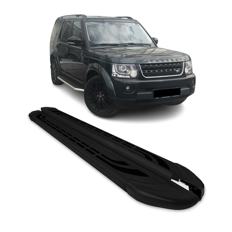 Marchepieds Latéraux pour Land Rover Discovery IV 2009-2018 Aluminium Noir 2Pcs
