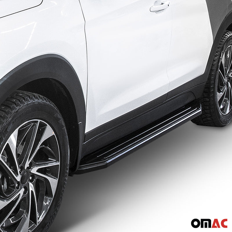 Marchepieds Latéraux pour Hyundai Tucson 2015-2020 Alu Noir ABE