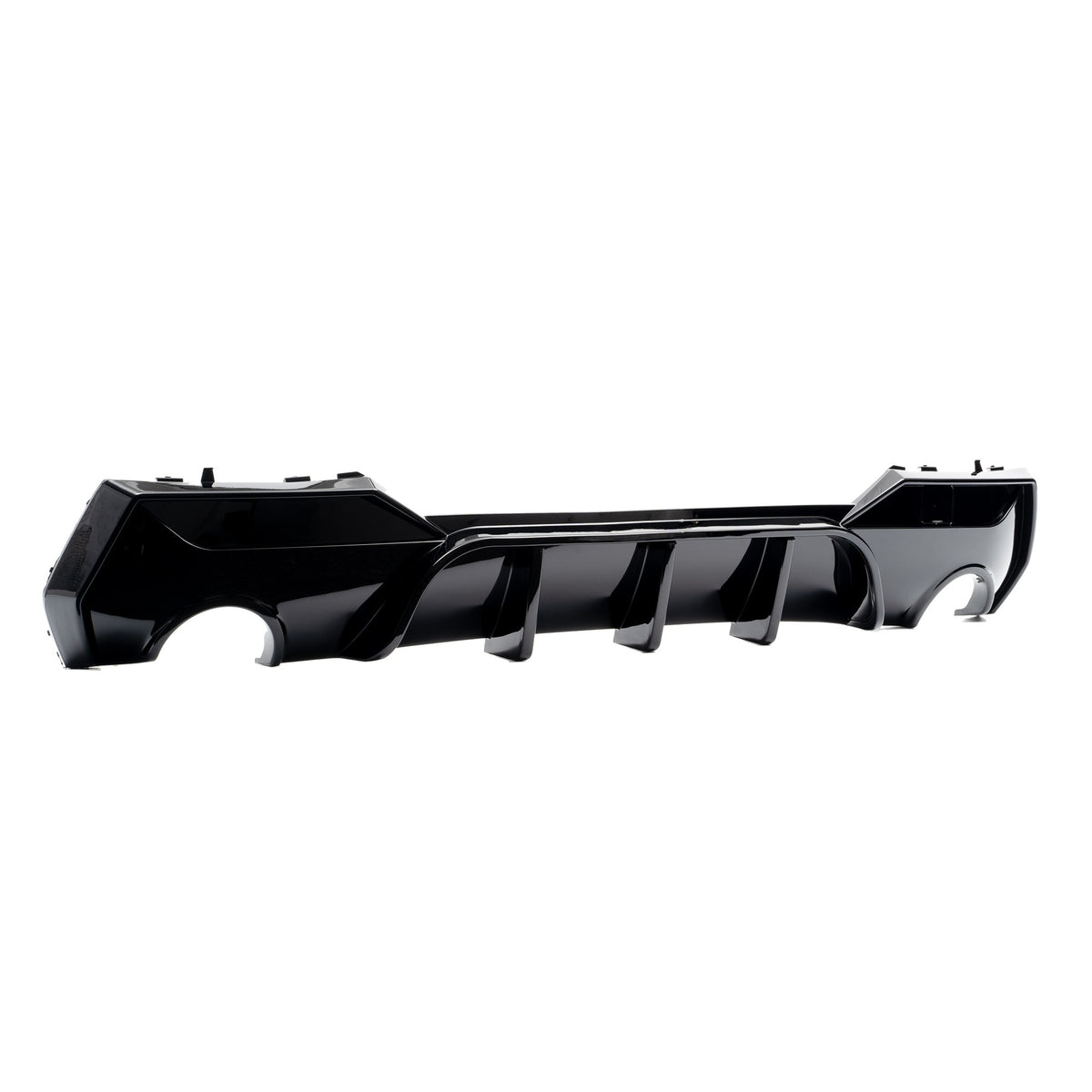 JOM Insert de Pare-choc Arrière pour BMW Série 4 G22/G23 (420/430) 2020- Noir Brillant 1-Rohr (li/re)