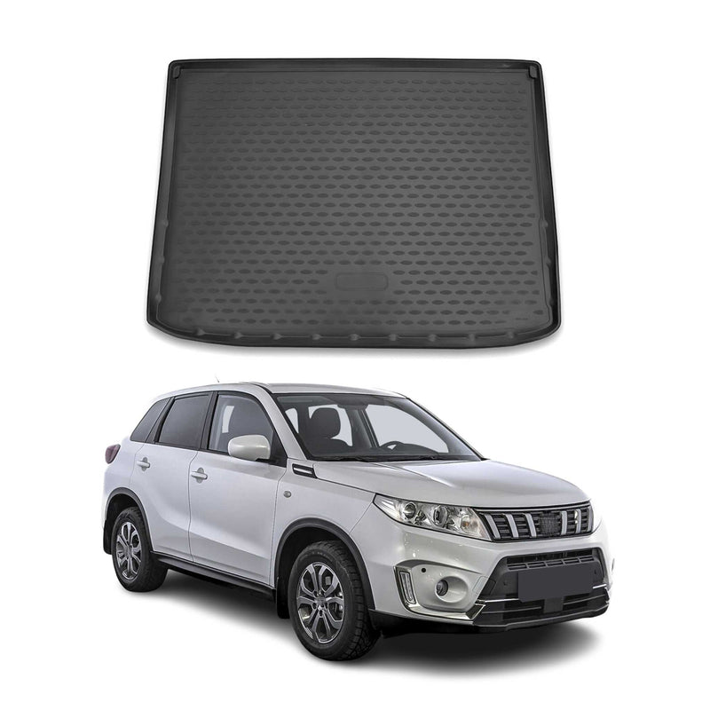 OMAC Tapis De Coffre pour Suzuki Vitara 2015-2024 en caoutchouc Noir