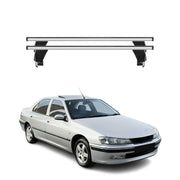 Menabo Barres de toit Transversales pour Peugeot 406 1995-2005 Alu Gris 2x ABE