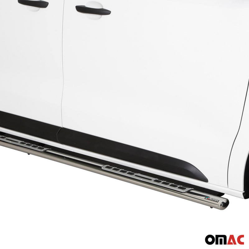 Marchepieds Latéraux pour Peugeot Expert 2016-2025 L1 Acier Inoxydable Argent