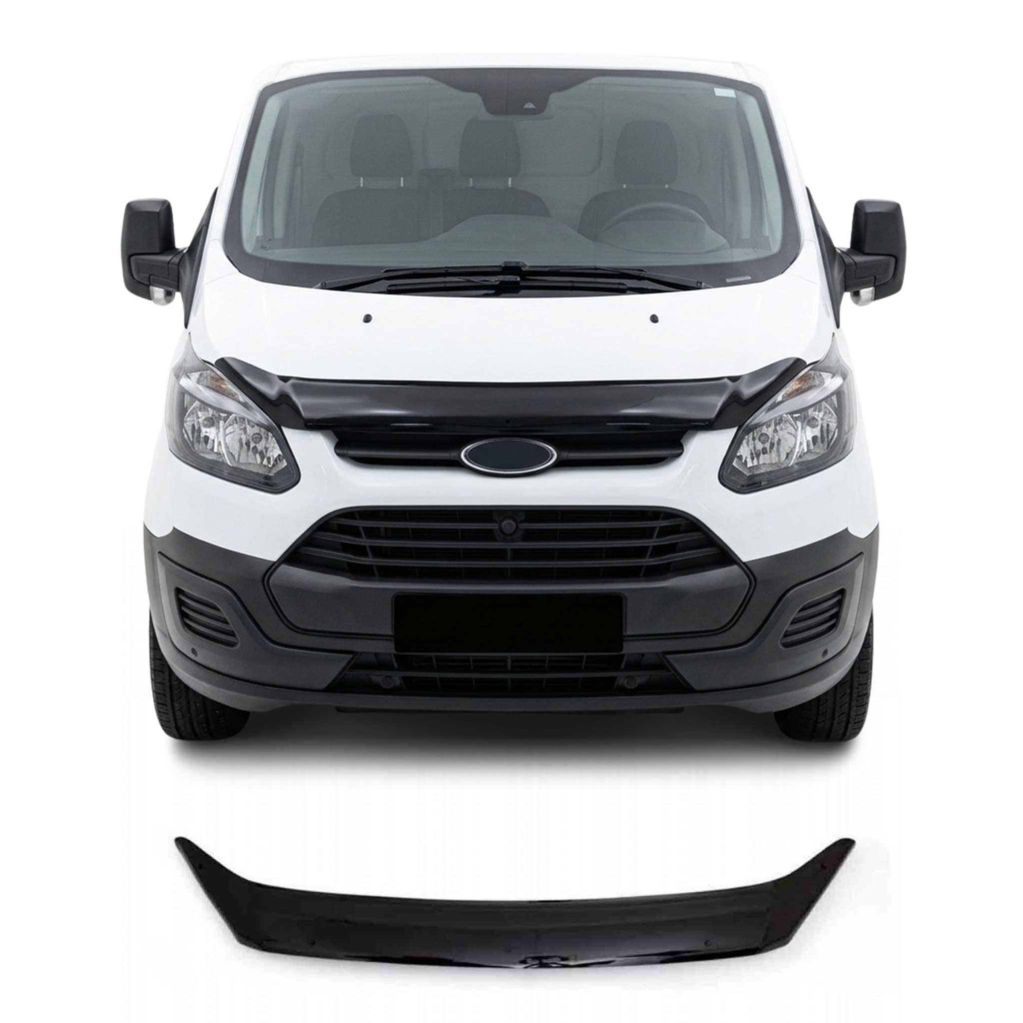 Deflecteurs d'air capot de voiture pour Ford Transit Tourneo Custom 2013-18 Noir