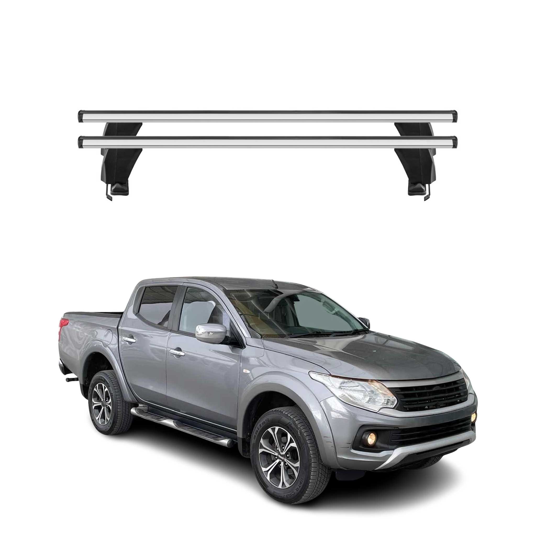 Menabo Barres de toit Transversales pour RAM 1200 2016-2019 Alu Gris ABE 2x