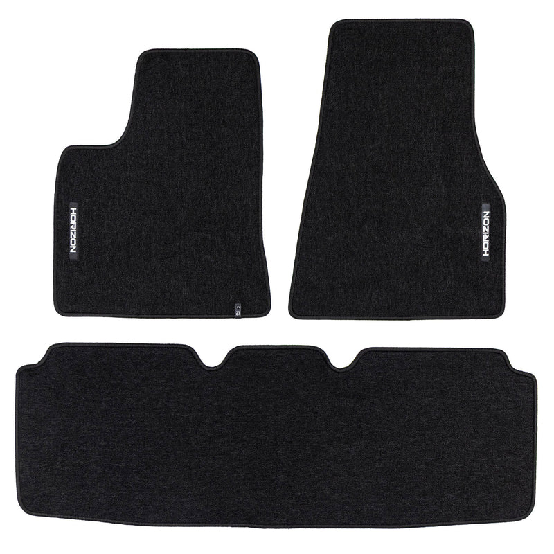 Tapis de Sol de Voiture pour Tesla Model S 2012-2025 Velours Imperméable 3Pcs