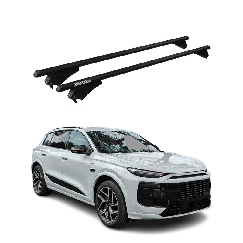 Tiger Barres de toit transversales pour Audi Q6 e-tron 2024-2025 Alu Noir 2x