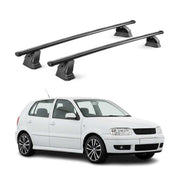 Barres de toit transversales acier pour VW Polo mk3 HB Break 1994-2002 Noir 2Pcs