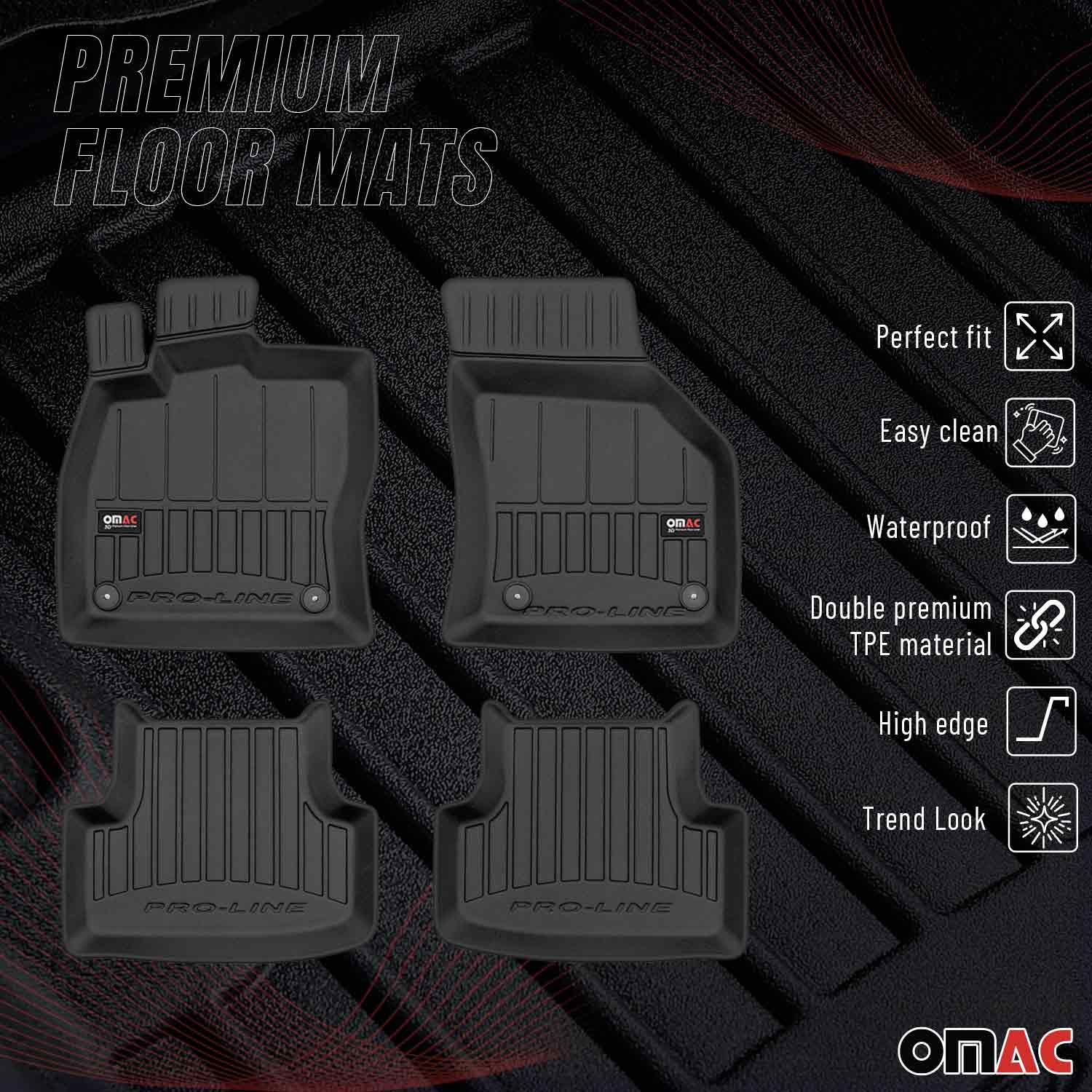 2017-2025 VW T-Roc OMAC Tapis de Sol TPE Noir