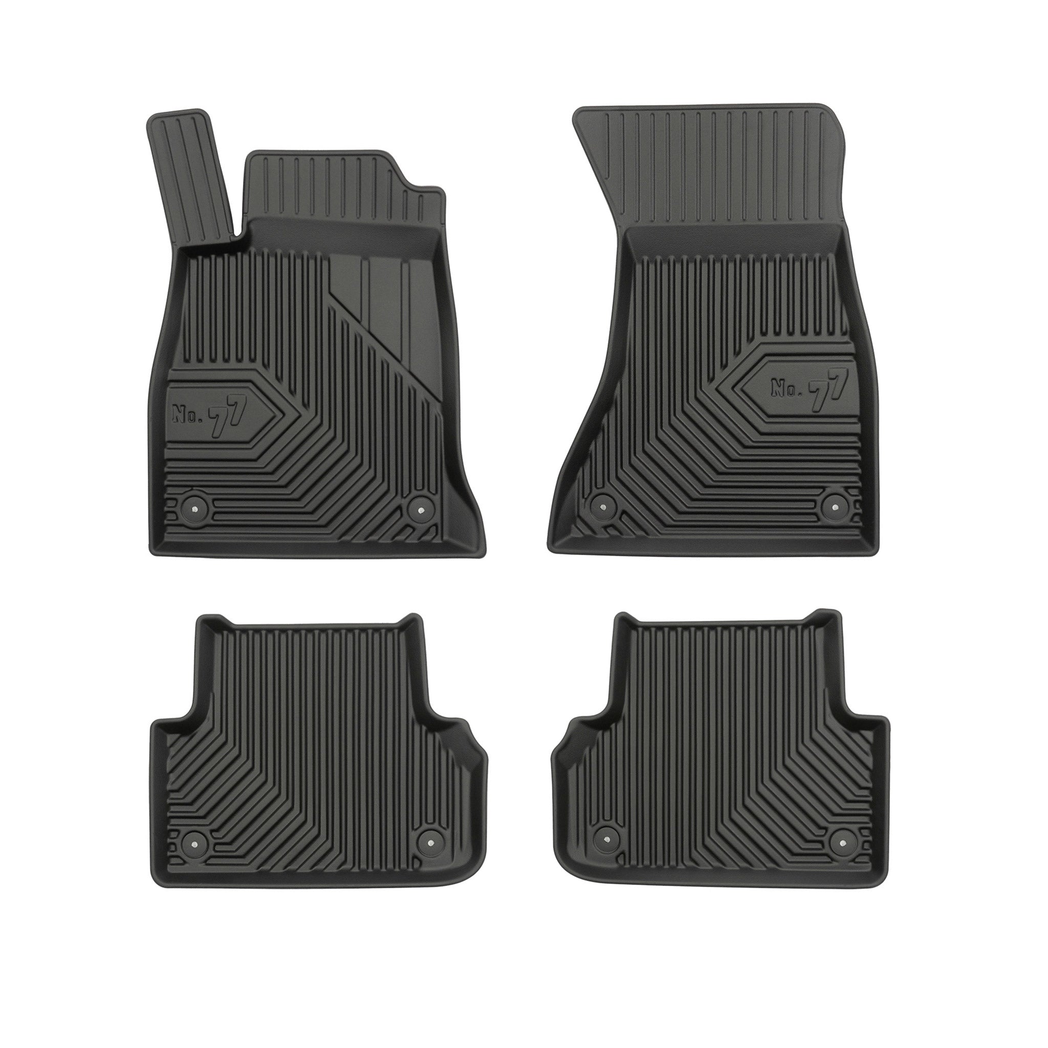 Tapis de Sol de Voiture No.77 pour Audi A5 Sportback F5 2016-2024 TPE Noir 4Pcs