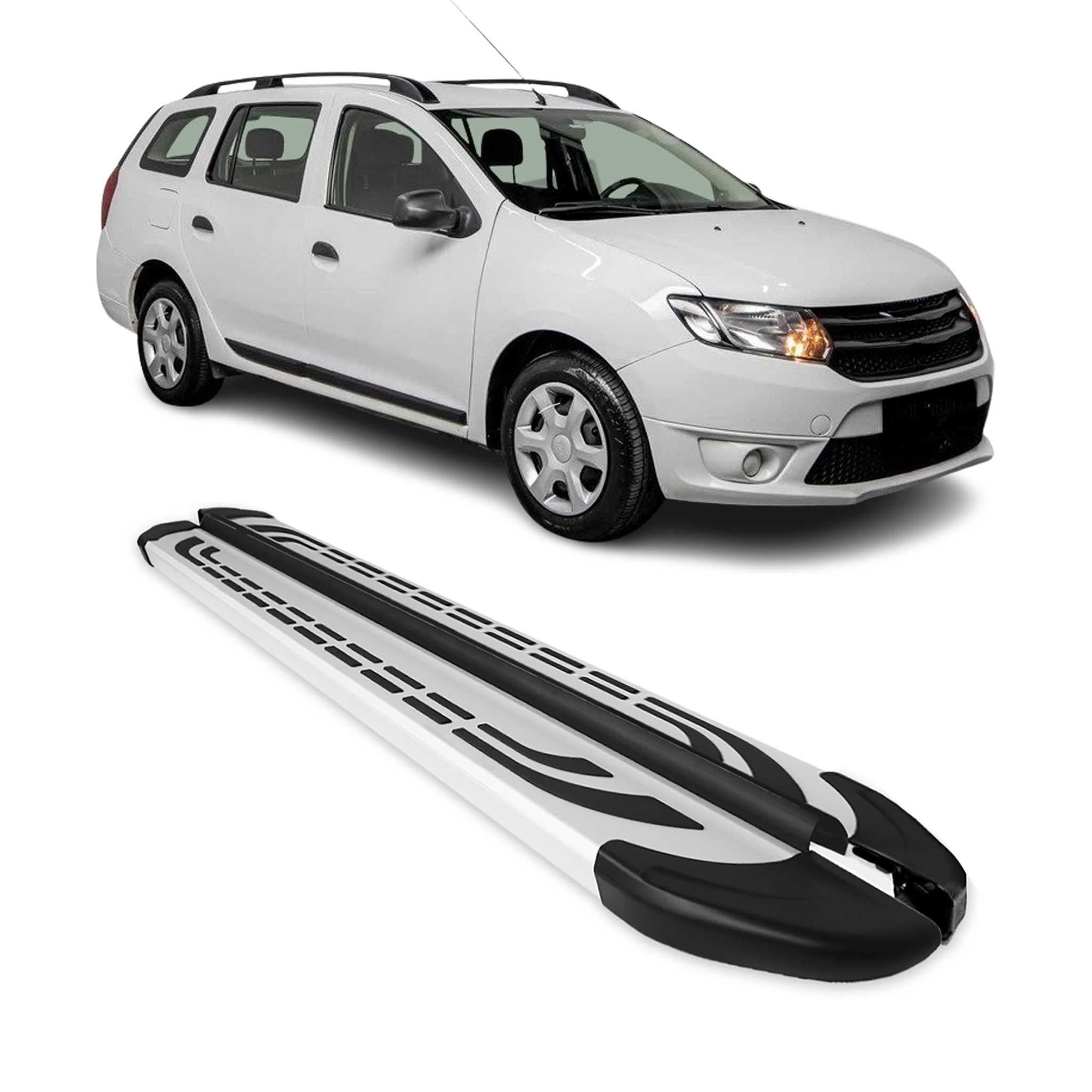 Marchepieds Latéraux pédale pour Dacia Logan MCV 2013-2021 Aluminium Gris 2Pcs