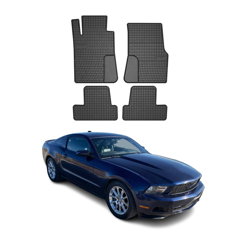 Tapis de Sol pour Ford Mustang 2004-2014 Caoutchouc Noir