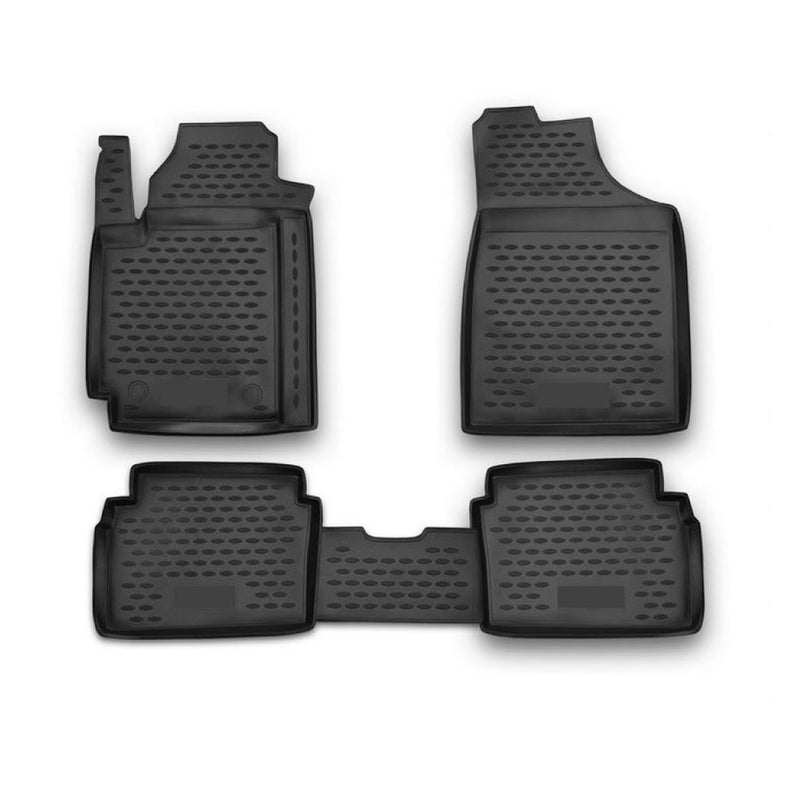 Tapis de sol pour Hyundai i10 2007-2013 en caoutchouc TPE 3D Noir 4Pcs