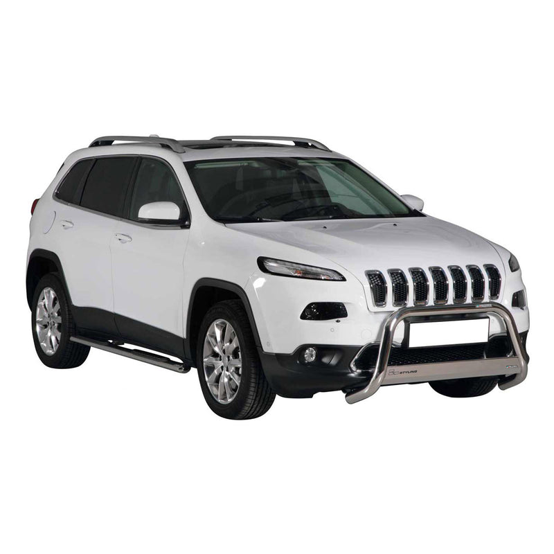 Pare-buffle Avant pour Jeep Cherokee 2013-2018 63 mm en Acier Gris