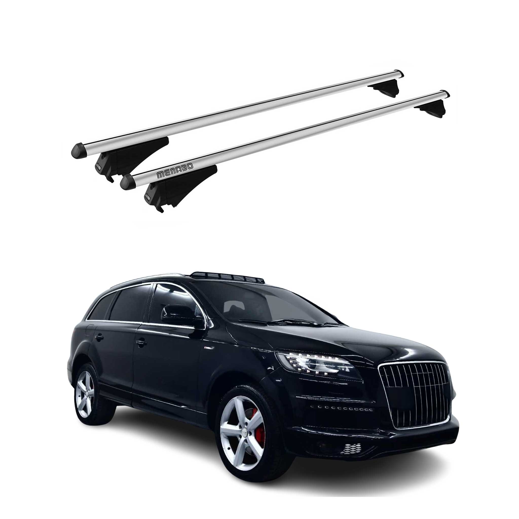 Tiger Barres de toit transversales pour Audi Q7 4L 2006-2015 Noir