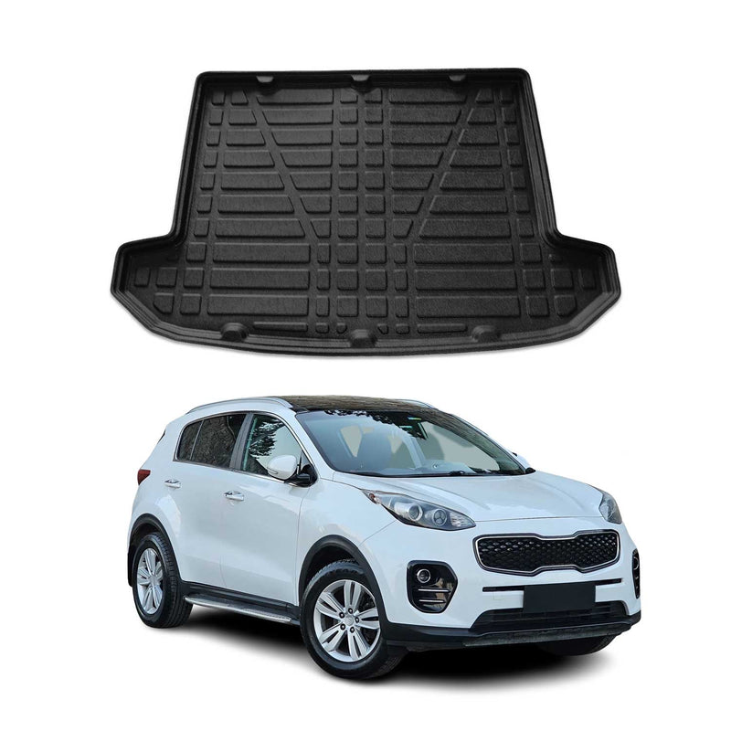 Tapis de Coffre pour Kia Sportage 2015-2021 en TPE Noir